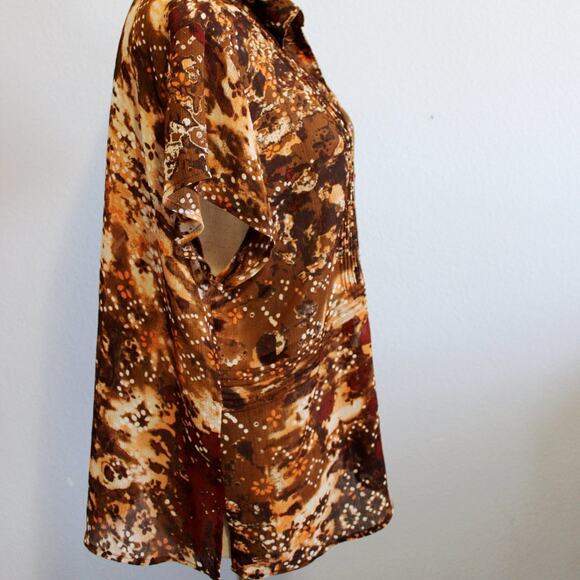 Sag Harbor Pintuck Pleated Lightweight Blouse Button Front Size 18 - Picture 5 of 7